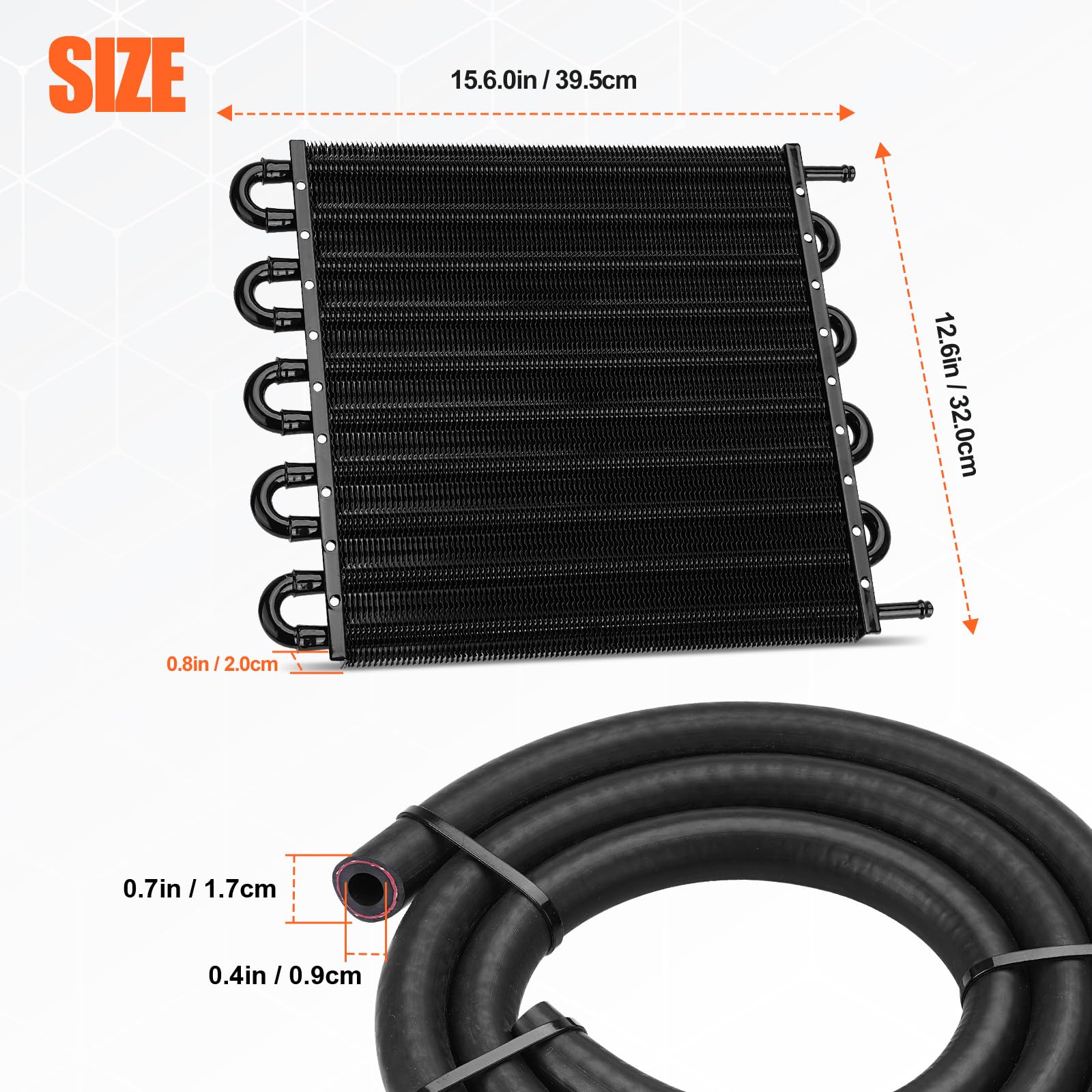 FilterUp 5-16 inch hose closeup highlights flexible, abrasion-resistant line