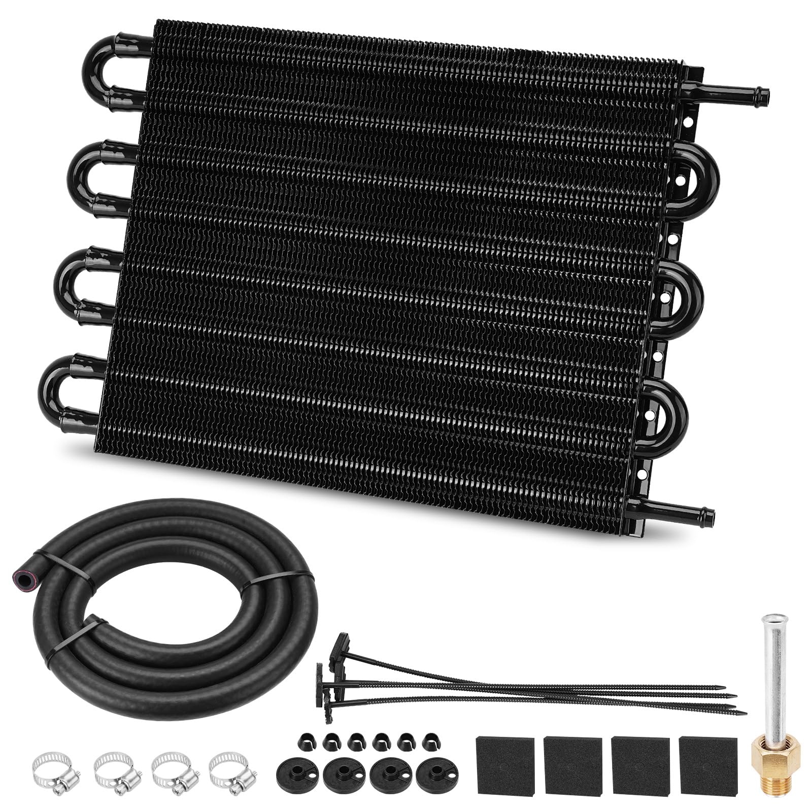 FILTERUP Upgrade 8-Pass aluminium oil cooler with fins for heat management