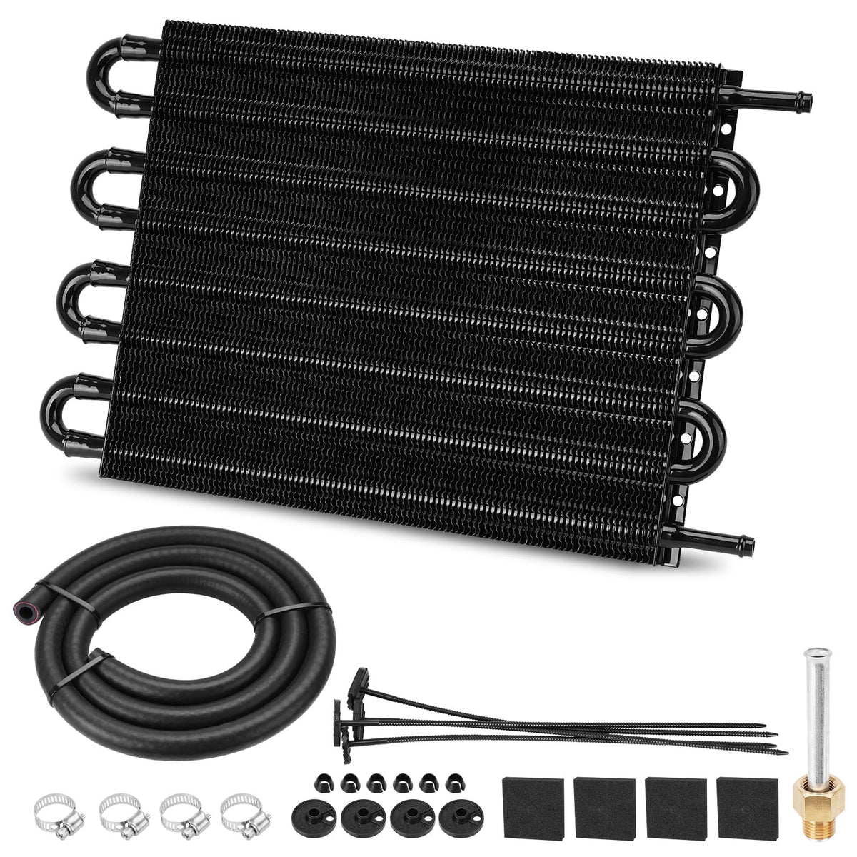 FILTERUP Upgrade 8-Pass aluminium oil cooler with fins for heat management
