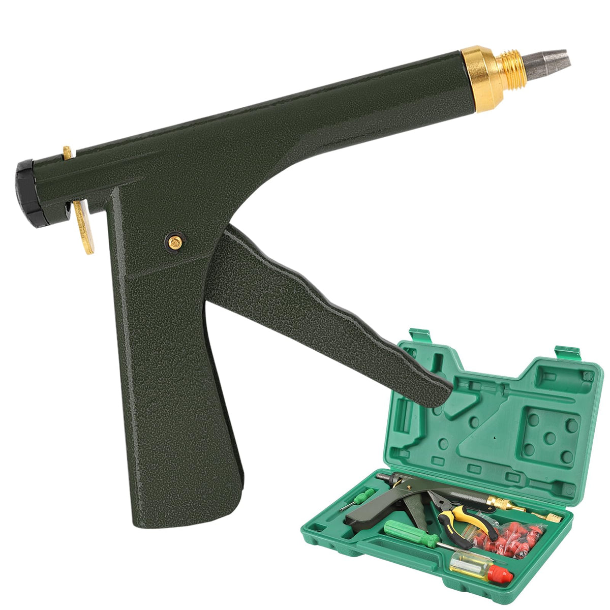 Finafedom tire repair kit with mushroom plug close-up for durable puncture sealing