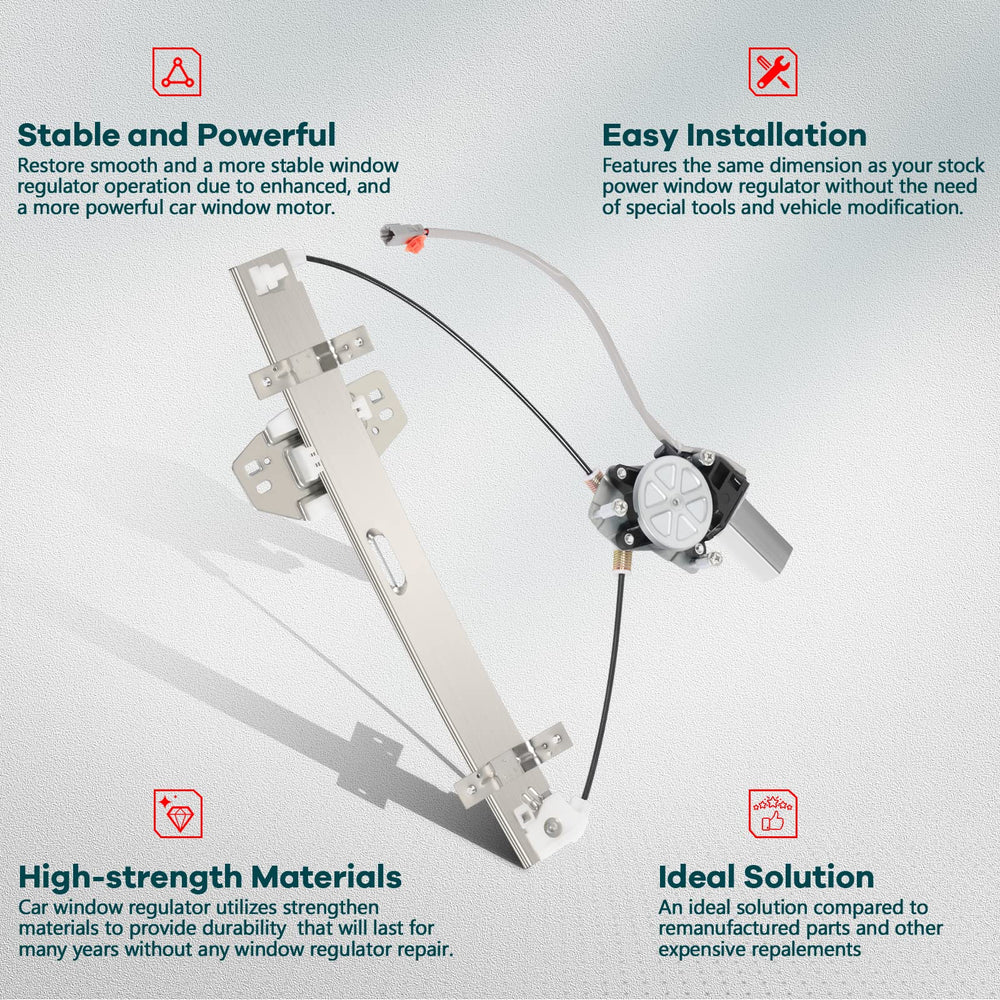 FINDAUTO MDX rear right regulator with motor enables quick window movement.