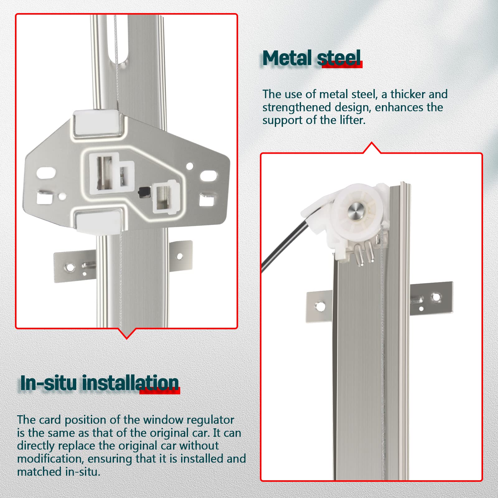 FINDAUTO rear-right MDX regulator assembly with motor supports smooth rolling windows.