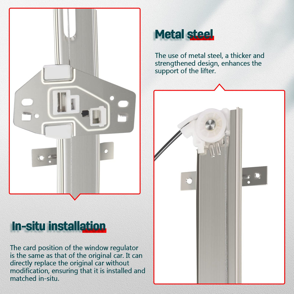 FINDAUTO rear-right MDX regulator assembly with motor supports smooth rolling windows.