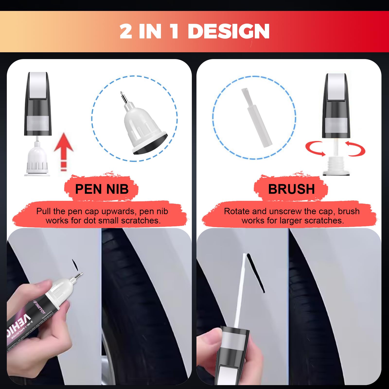 FINETOY Autumn Green Metallic TAP pen tip enables fine scratch repair on vehicles