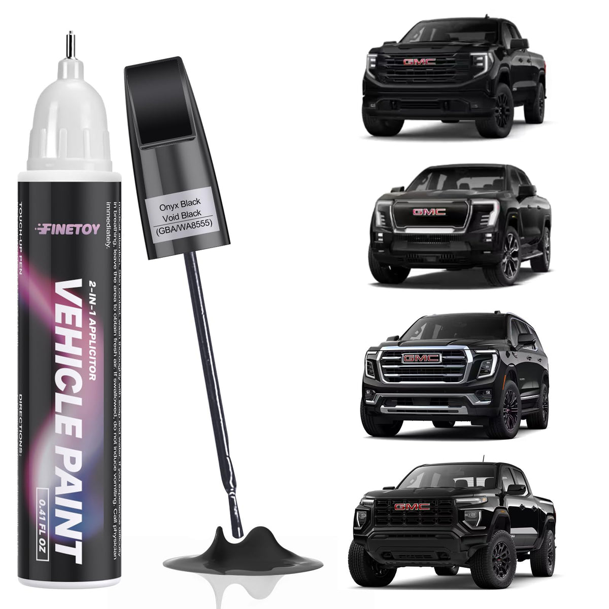 FINETOY GBA/WA8555 onyx black pen for precise GMC scratch repair