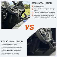 FinFox Maverick X3 dash organization close-up highlighting clutter-free interior.