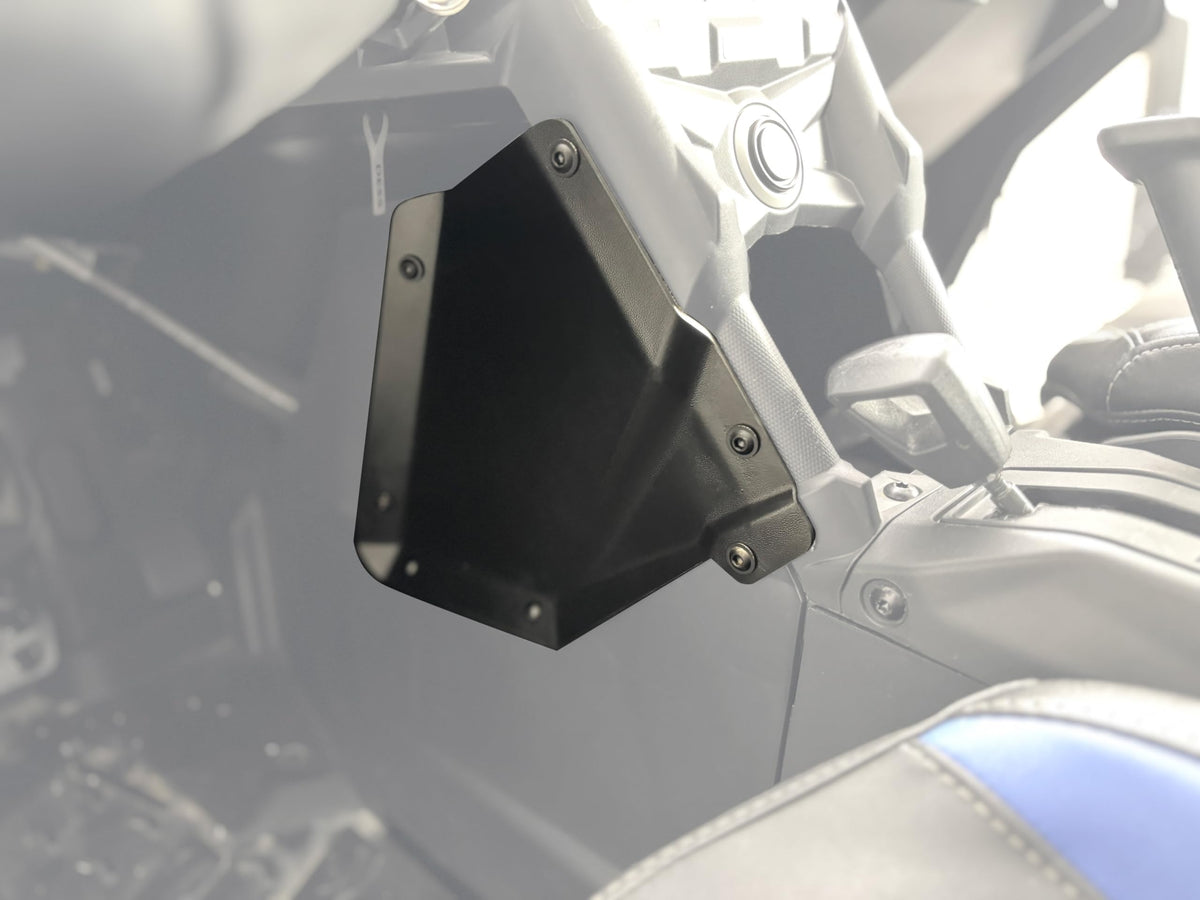 FinFox center storage cover front view showing organized cockpit space for quick access.
