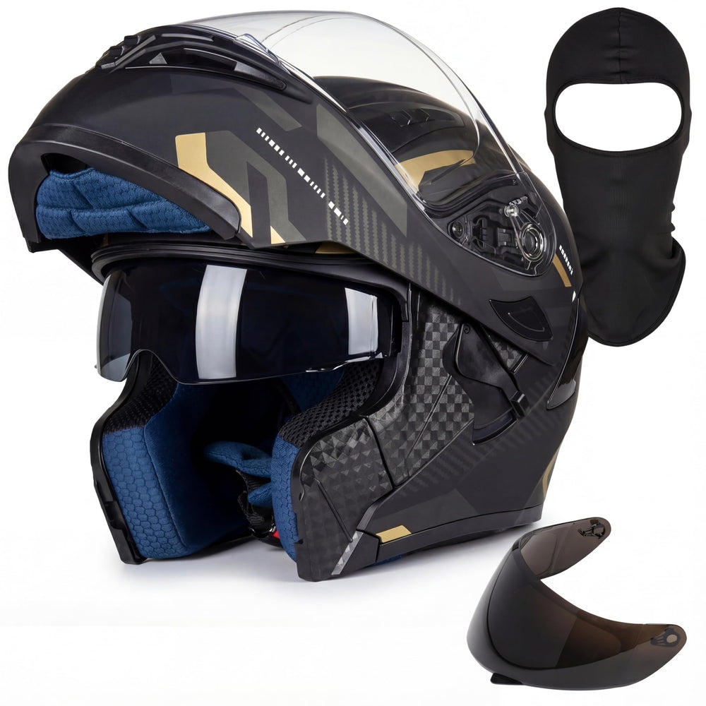 FIOEMI modular helmet front view in black matte for everyday riding comfort