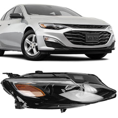 FIONE Chevy Malibu right headlight assembly for 2019–2022, easy plug-and-play replacement.
