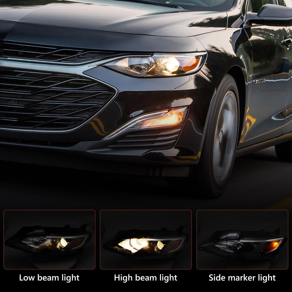 FIONE Malibu projector left headlight showing halogen projector design for better night visibility.
