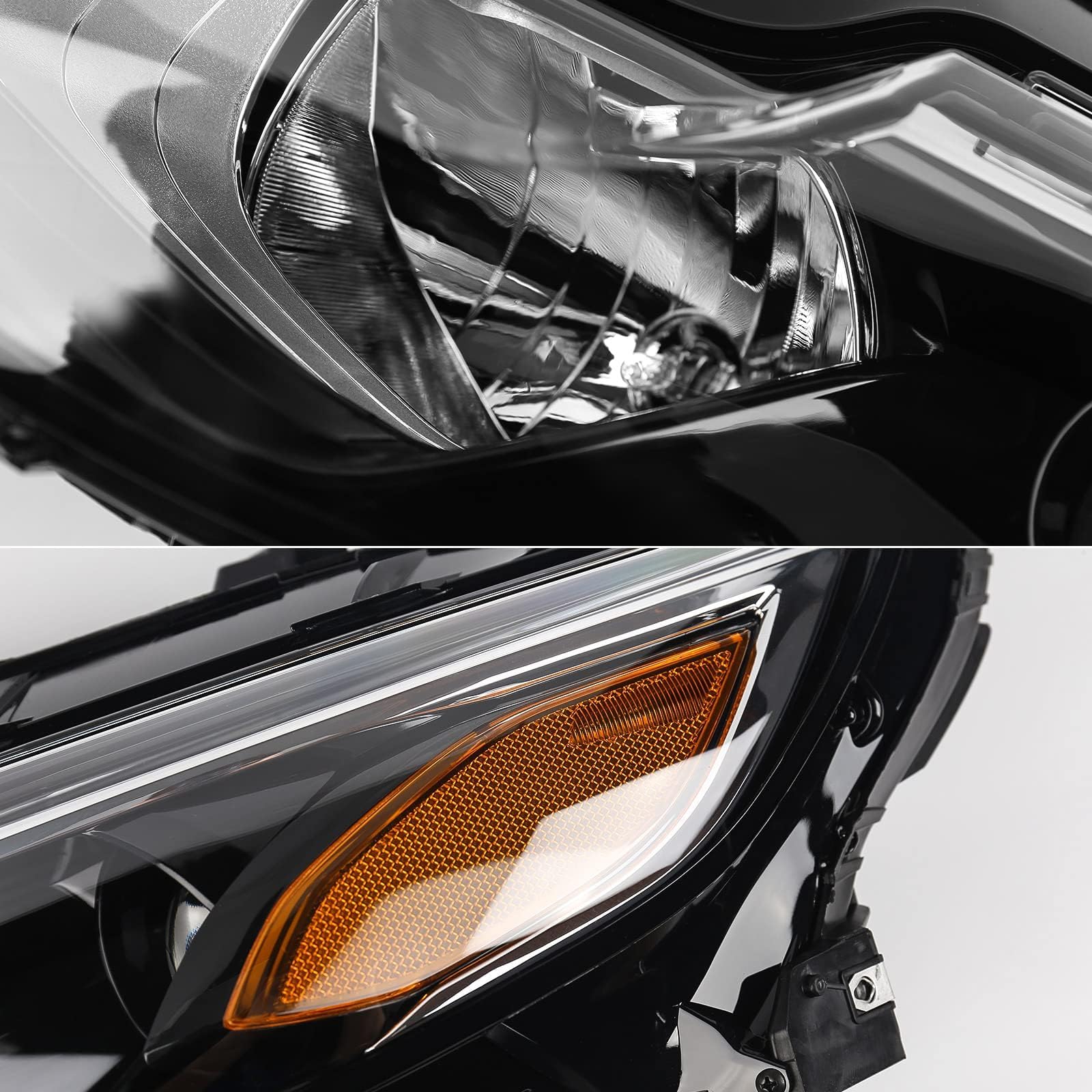 FIONE Malibu left headlamp, ready for direct installation without bulbs.