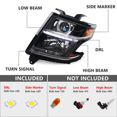 FIONE headlight featuring DRL LED strip for Tahoe/Suburban daytime visibility