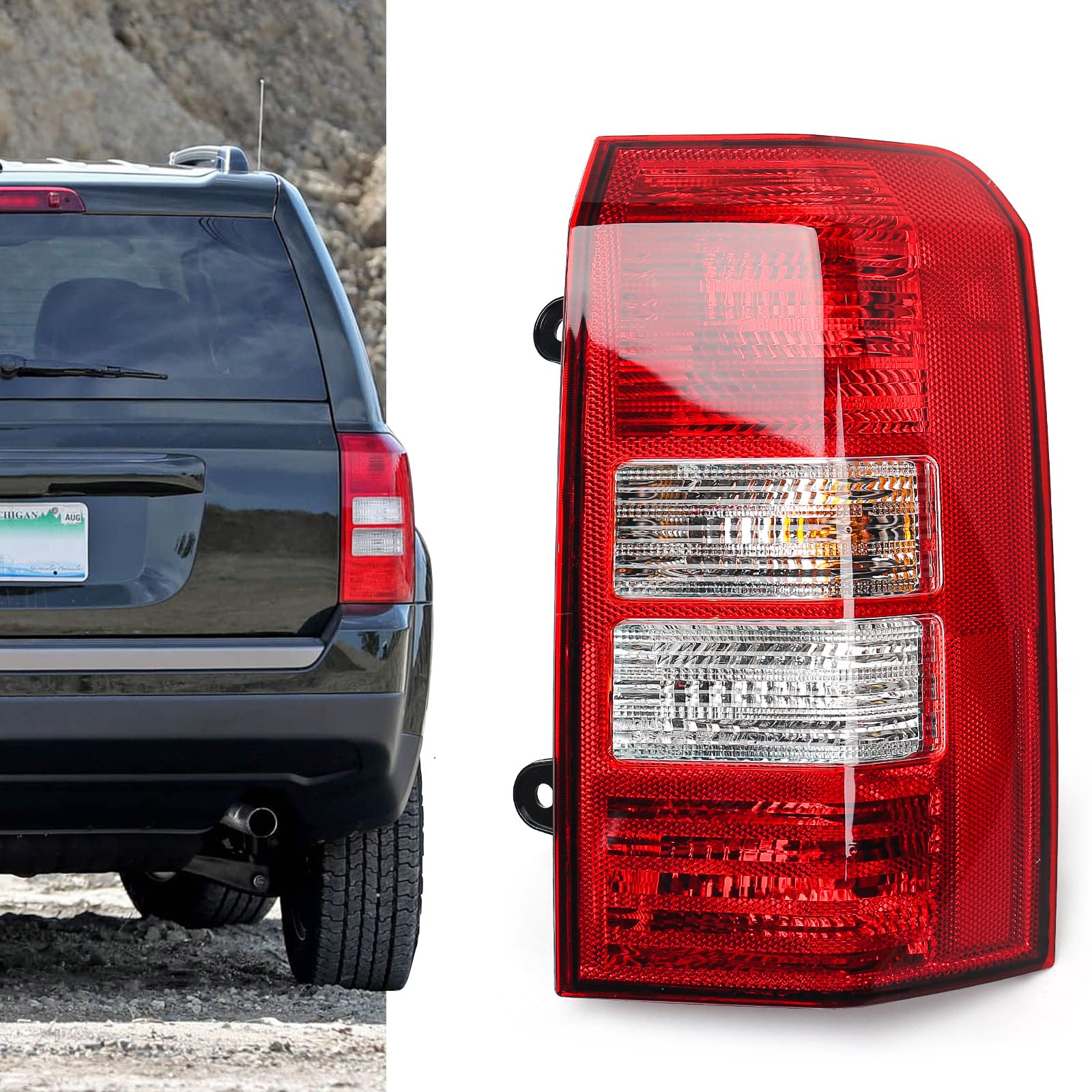 FIONE Jeep Patriot taillight right side assembly for reliable signaling.