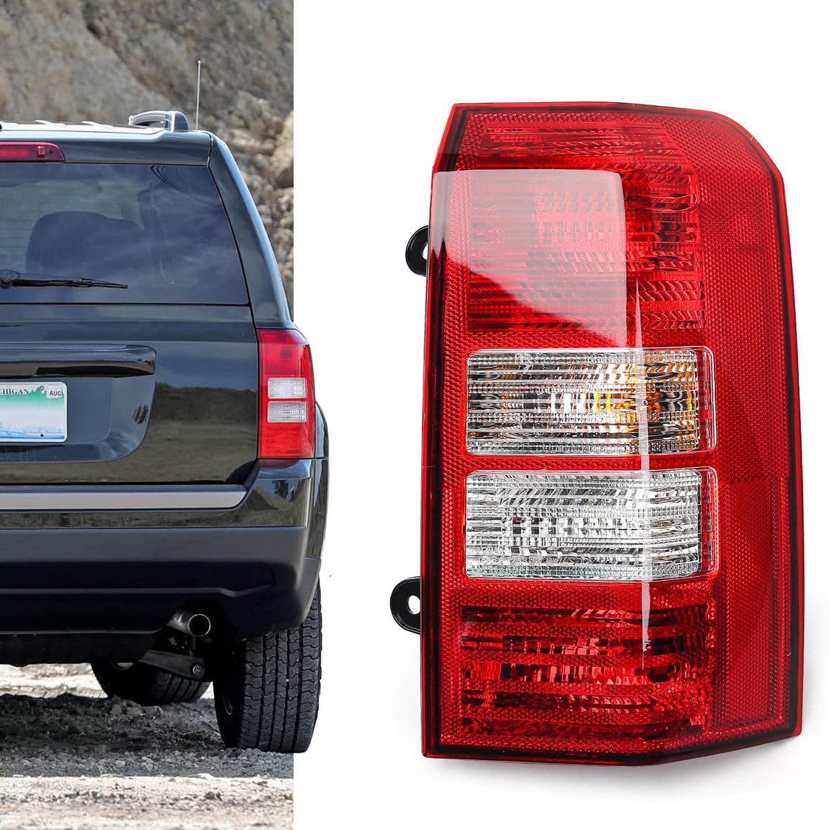FIONE Jeep Patriot taillight right side assembly for reliable signaling.