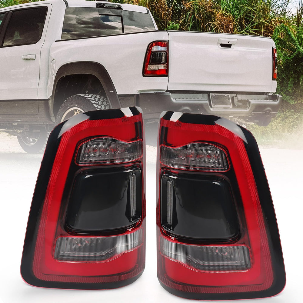 FIONE tail light assembly for Dodge Ram 1500 left side with improved visibility.