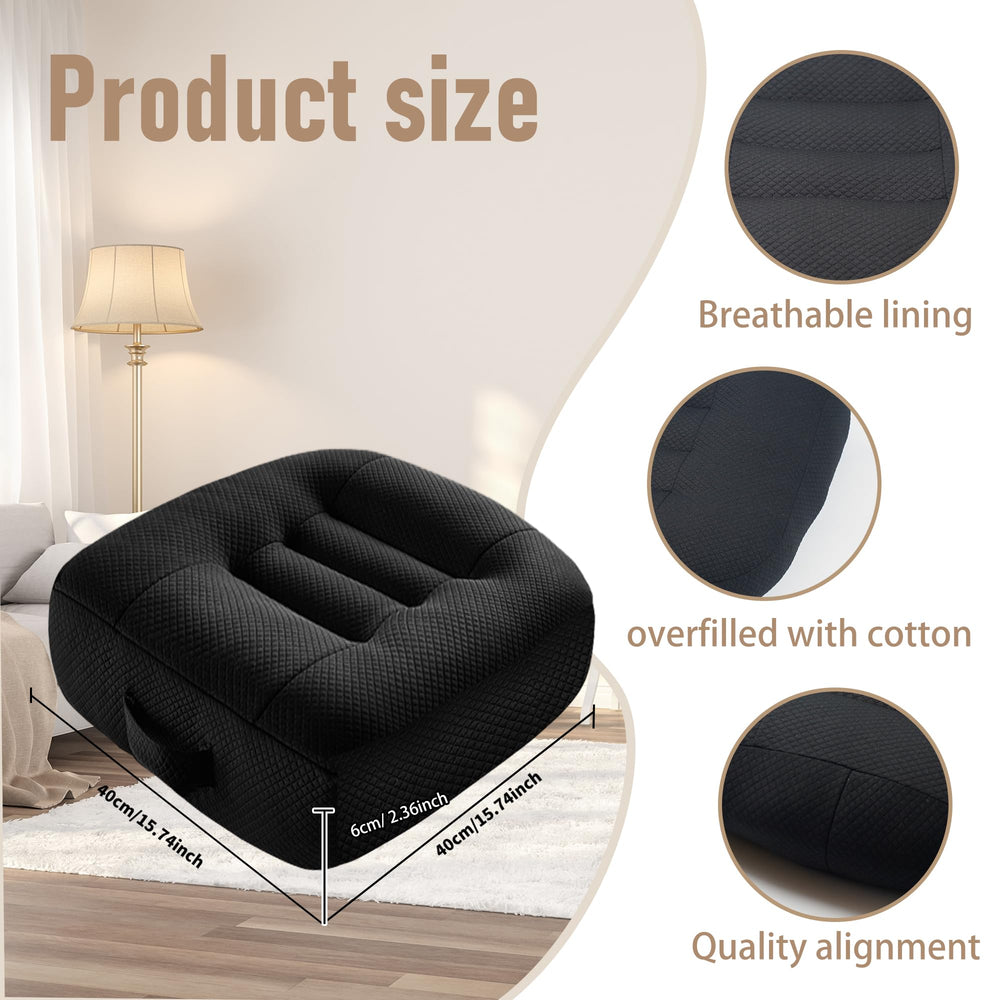 Fioqe car booster seat cushion fully-expanded height and posture support for a range of activities