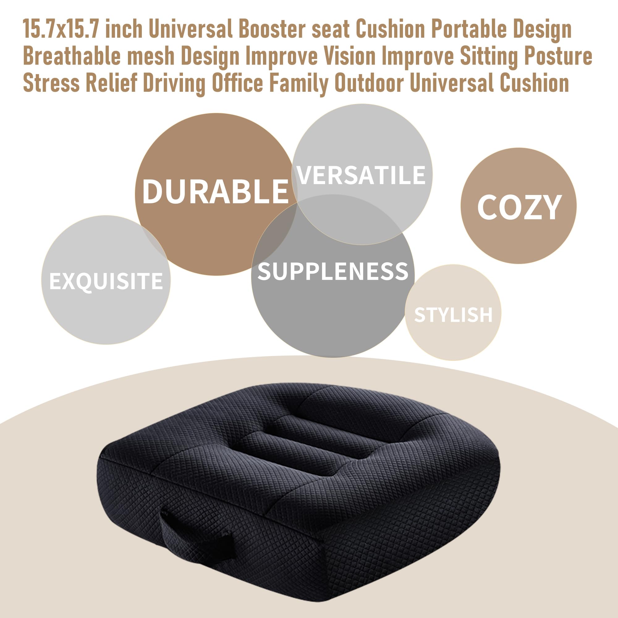 Fioqe car booster seat cushion packaging unboxing reveals compact shipping and easy setup