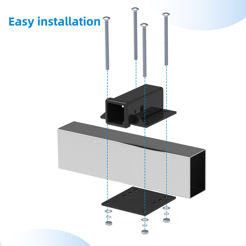 Fioracl easy-install with included bolts enables quick RV hitch setup.