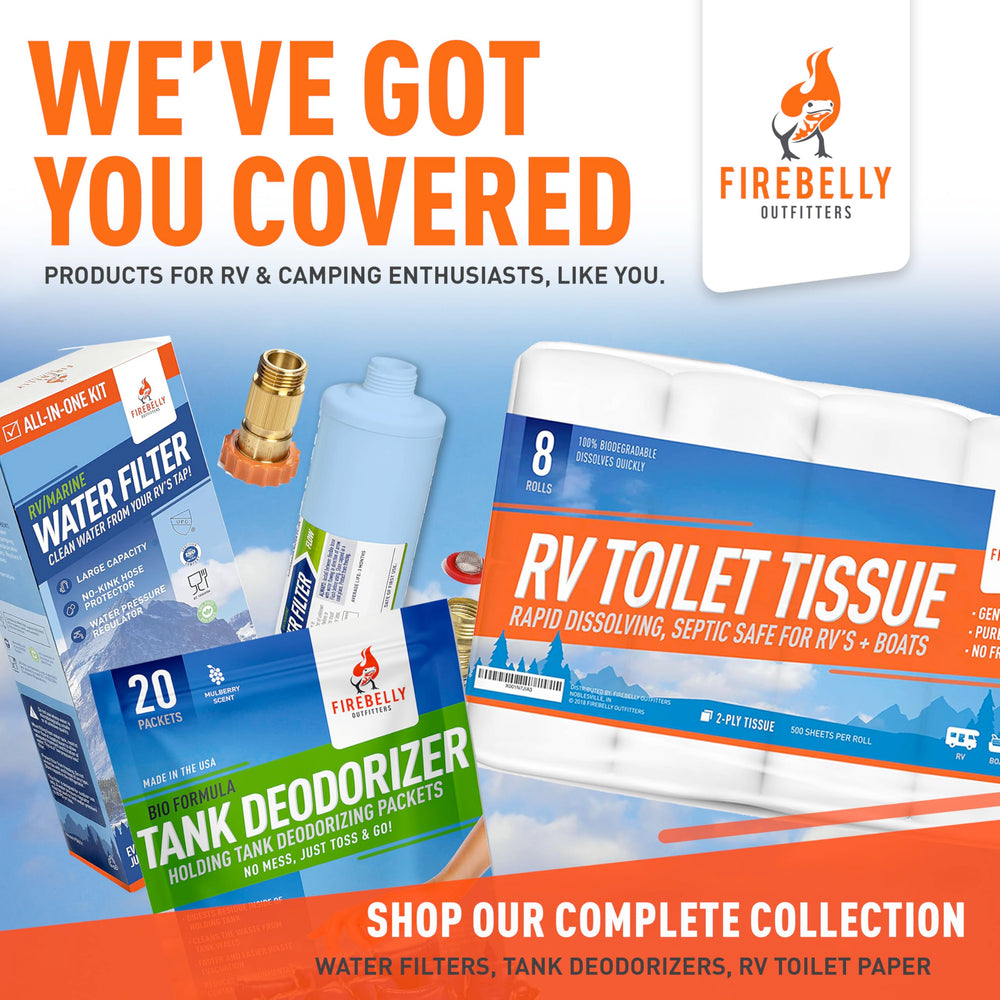 Firebelly Outfitters portable toilet cleaner dissolving in 40-gallon tanks
