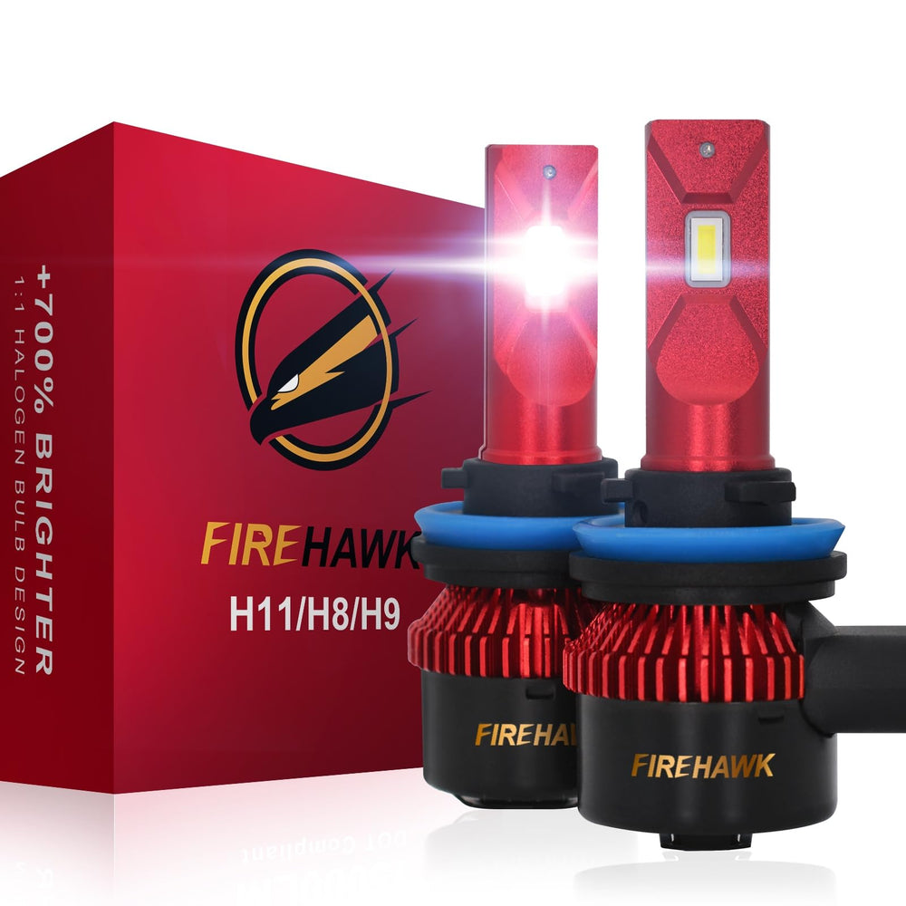 Firehawk H11/H8/H9/H16 bulbs deliver 50,000 lm brightness for clear night driving.