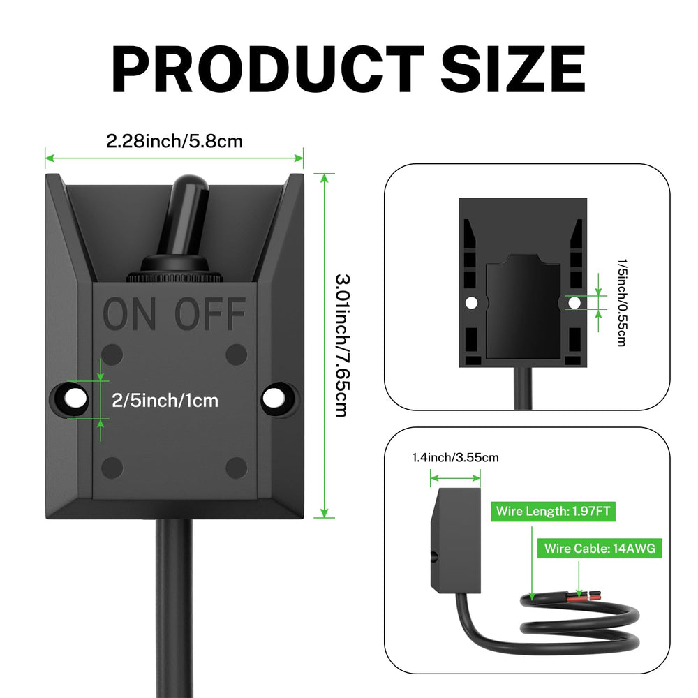 Weatherproof switch suitable for boats, RVs, and trailers.