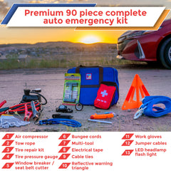FIRST SECURE portable air compressor ready for quick tire checks and inflations