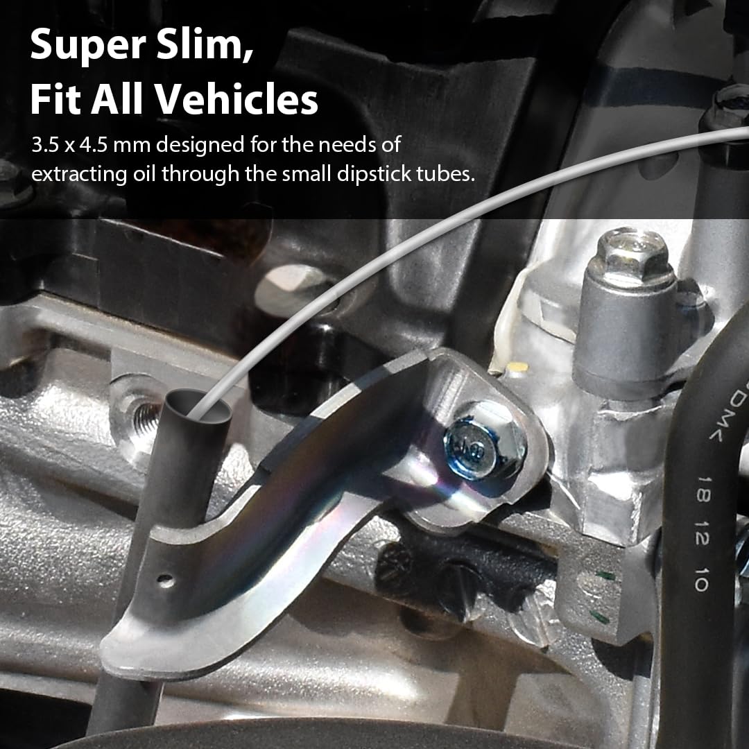 FIRSTINFO A1104A vehicle maintenance scene showing the 51-inch nylon tube.