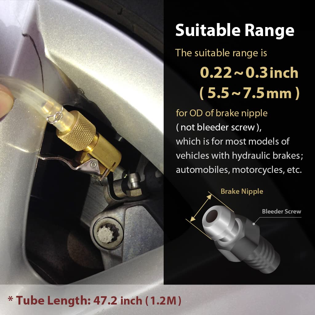 FirstInfo A11525 one-way valve prevents back-flow during brake bleeding.