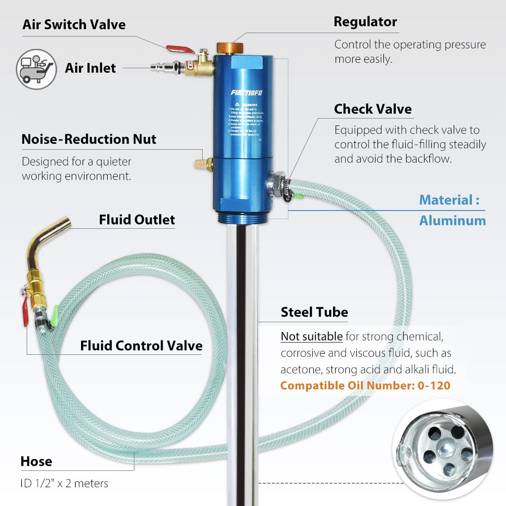 FIRSTINFO A1182US pressure regulator for easy pressure control during transfers.