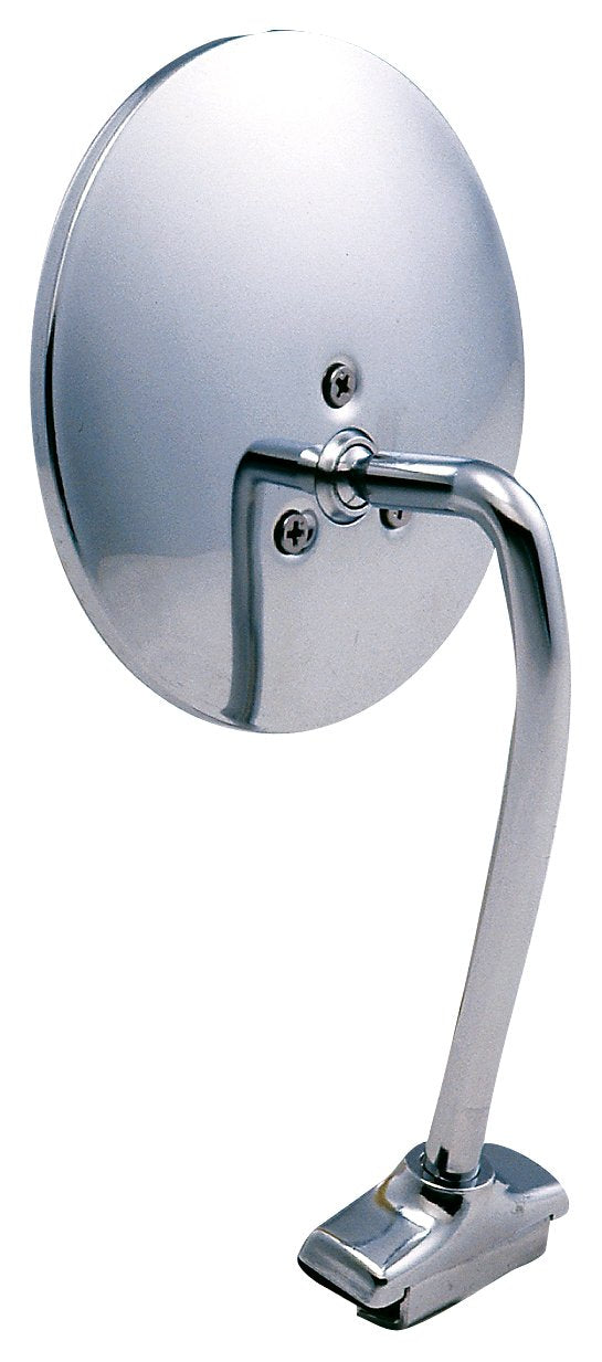 Fit System 1705 universal clamp-on mirror improves driver and passenger side visibility.