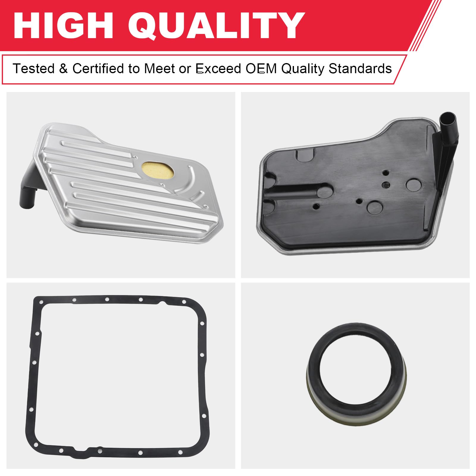Fitede 4L60E filter assembly parts highlighting high-quality materials for lasting performance.