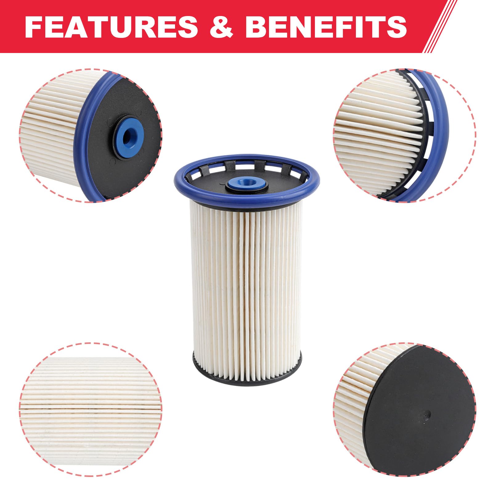 Fitede 7N0127177 diesel filter compatible with Passat 2.0L.