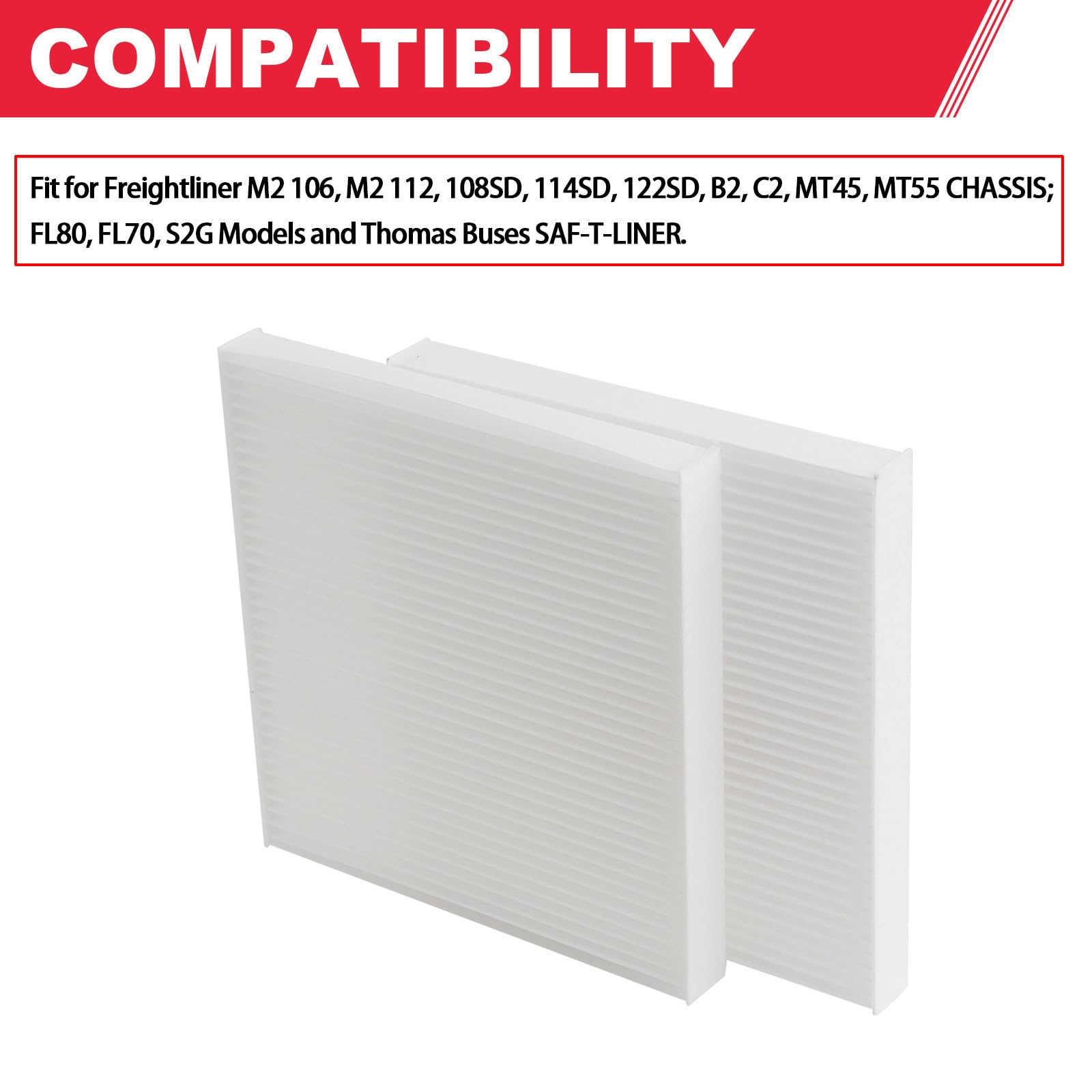 Fitede cabin air filter close-up highlights filtration media for reduced dust