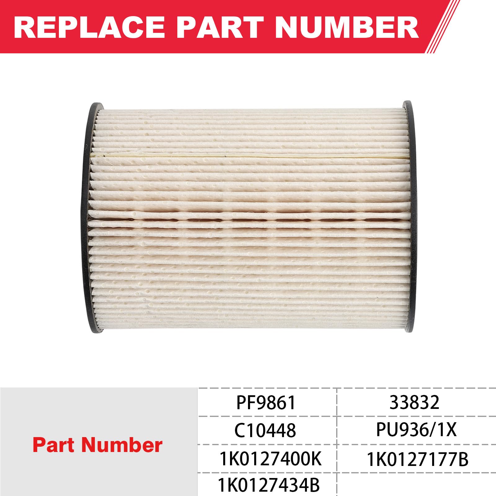 Fitede PU936/1X fuel filter mounted on VW Jetta 2005-2014.