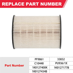 Fitede PU936/1X fuel filter mounted on VW Jetta 2005-2014.