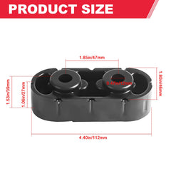 Fitede rubber hanger with metal-core close-up
