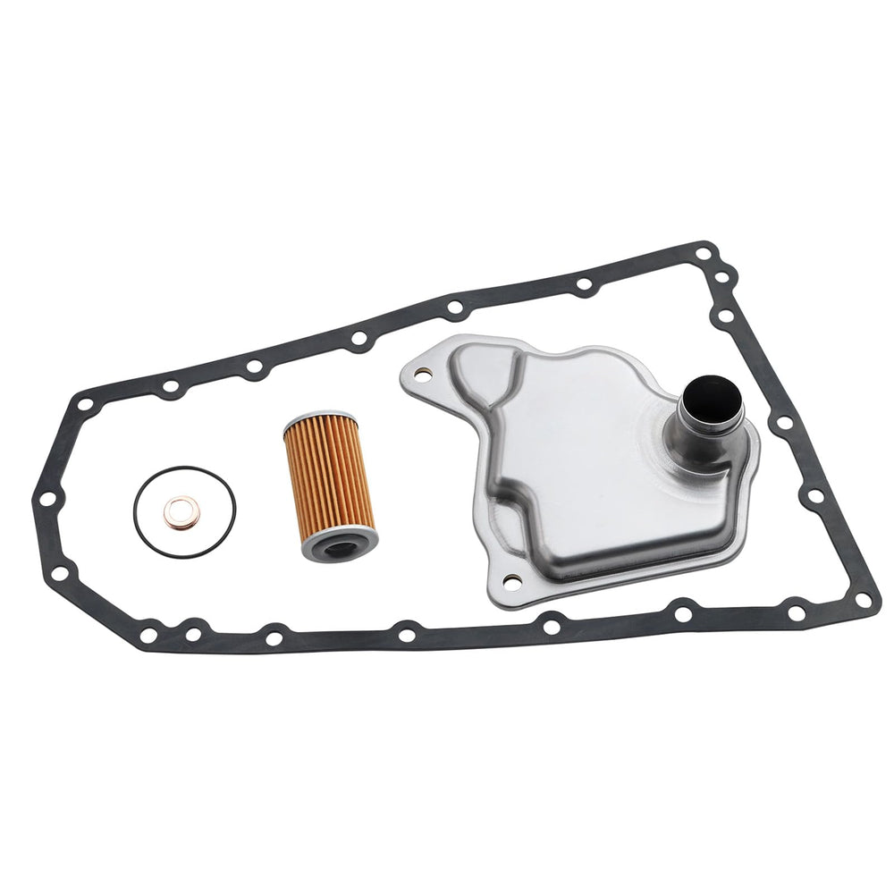Fitede transmission filter kit and oil pan for RE0F10D compatibility.