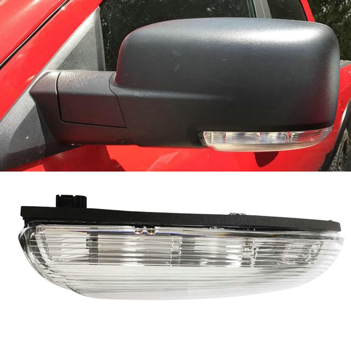 Fitfoyo front left mirror turn signal light improves Ram visibility for safer lane changes.