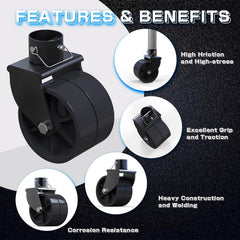 FITHOIST 2000lbs capacity wheel supports heavy boat trailer systems