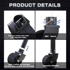 FITHOIST 360-degree swivel caster enables easy steering on soft ground