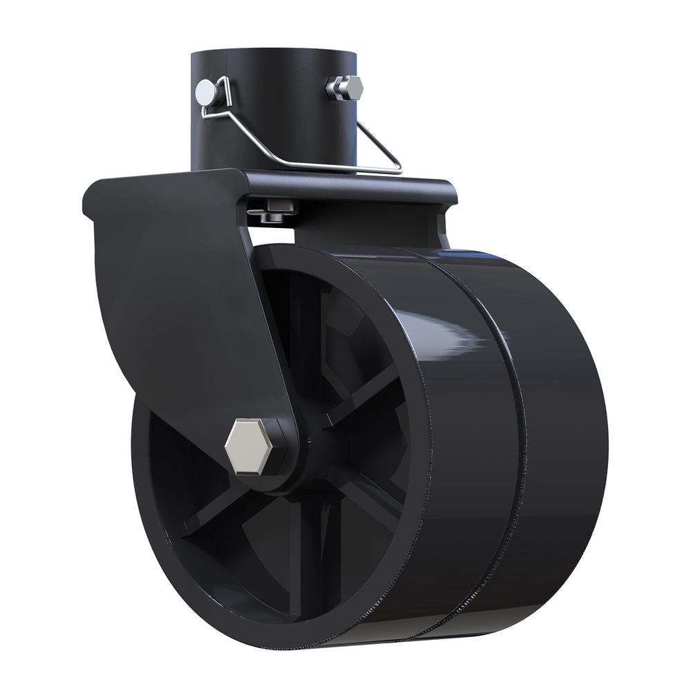 FITHOIST 6inch dual trailer jack wheel on rugged terrain for stable towing