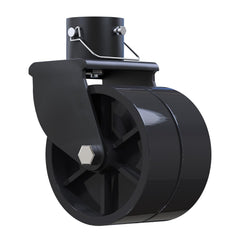 FITHOIST 6inch dual trailer jack wheel on rugged terrain for stable towing