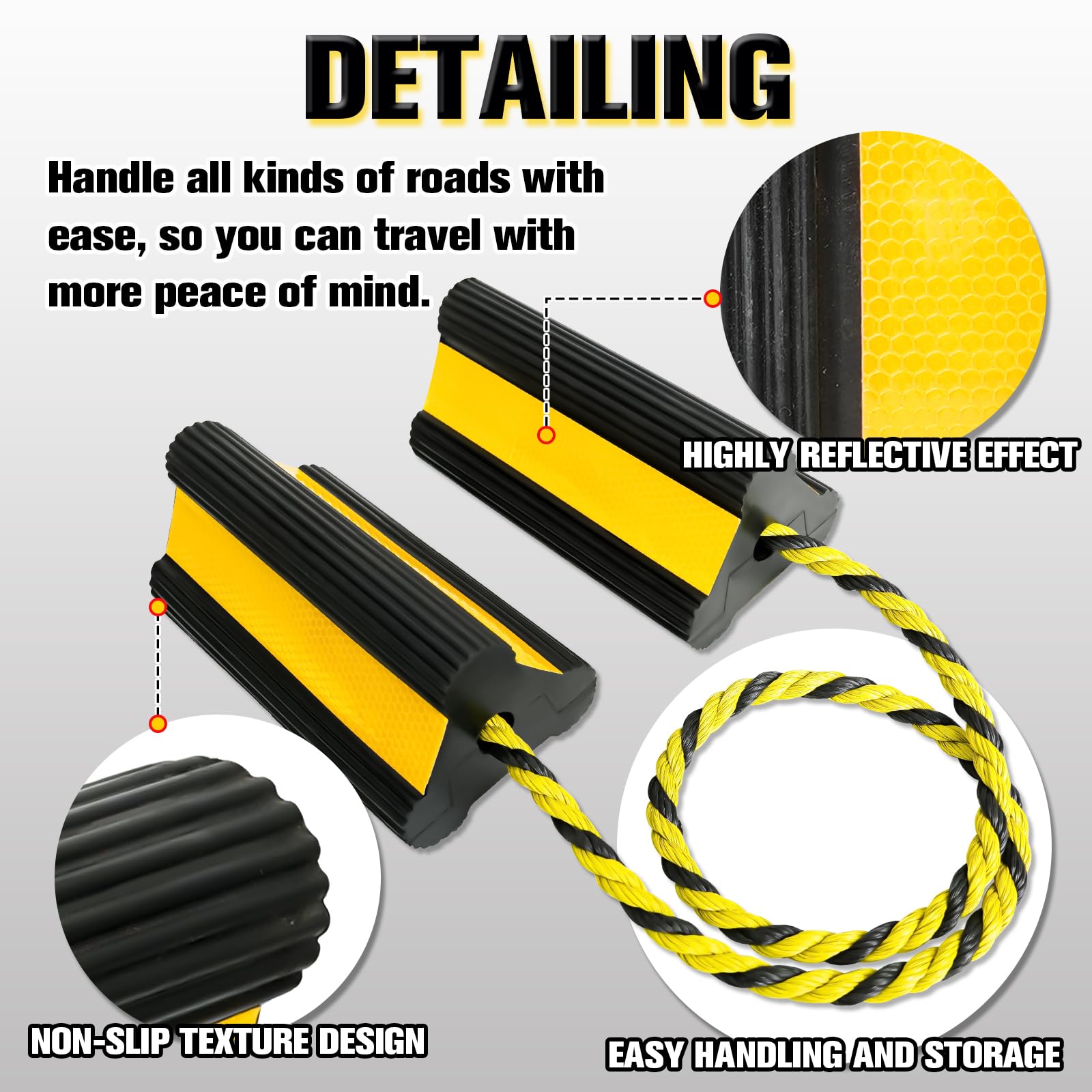FITHOIST chocks used in front or behind tires for parking