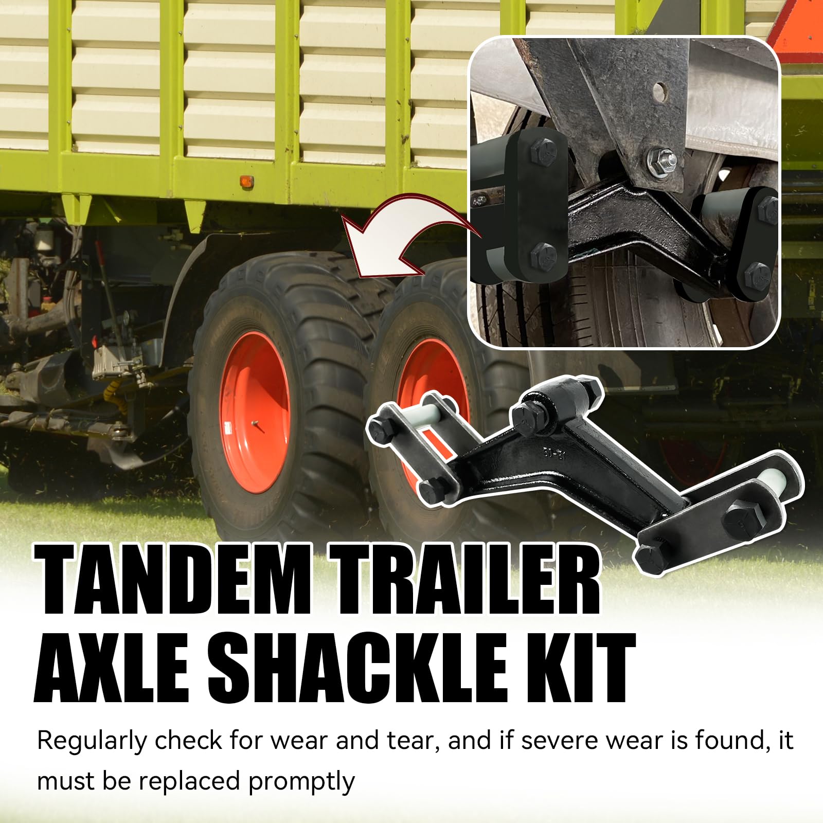 FITHOIST trailer shackle kit corrosion-resistant finish stands up to weather and road grime.