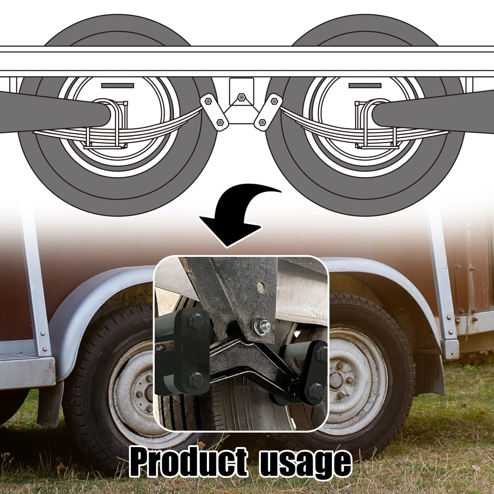 FITHOIST trailer shackle kit locking nuts resist loosening on rough roads.