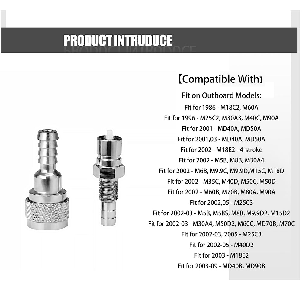 FITIPICI fuel connector with male and female ends simplifies quick maintenance and replacements.