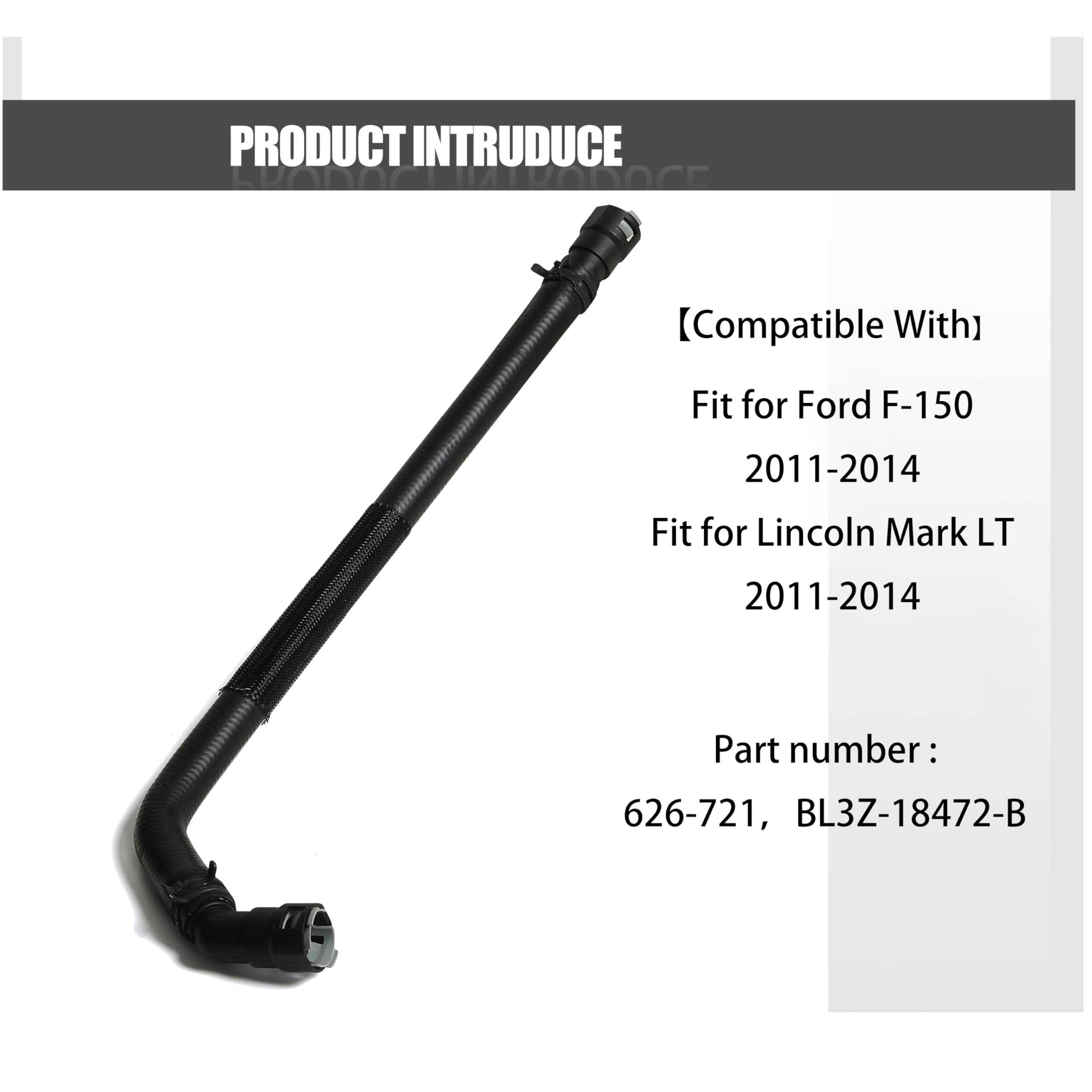 FITIPICI HVAC heater hose assembly for Ford F-150, front view, OEM-quality reliability