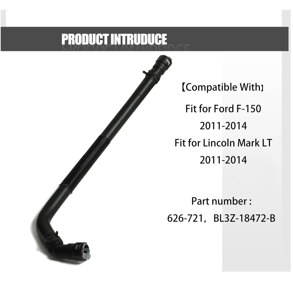 FITIPICI HVAC heater hose assembly for Ford F-150, front view, OEM-quality reliability
