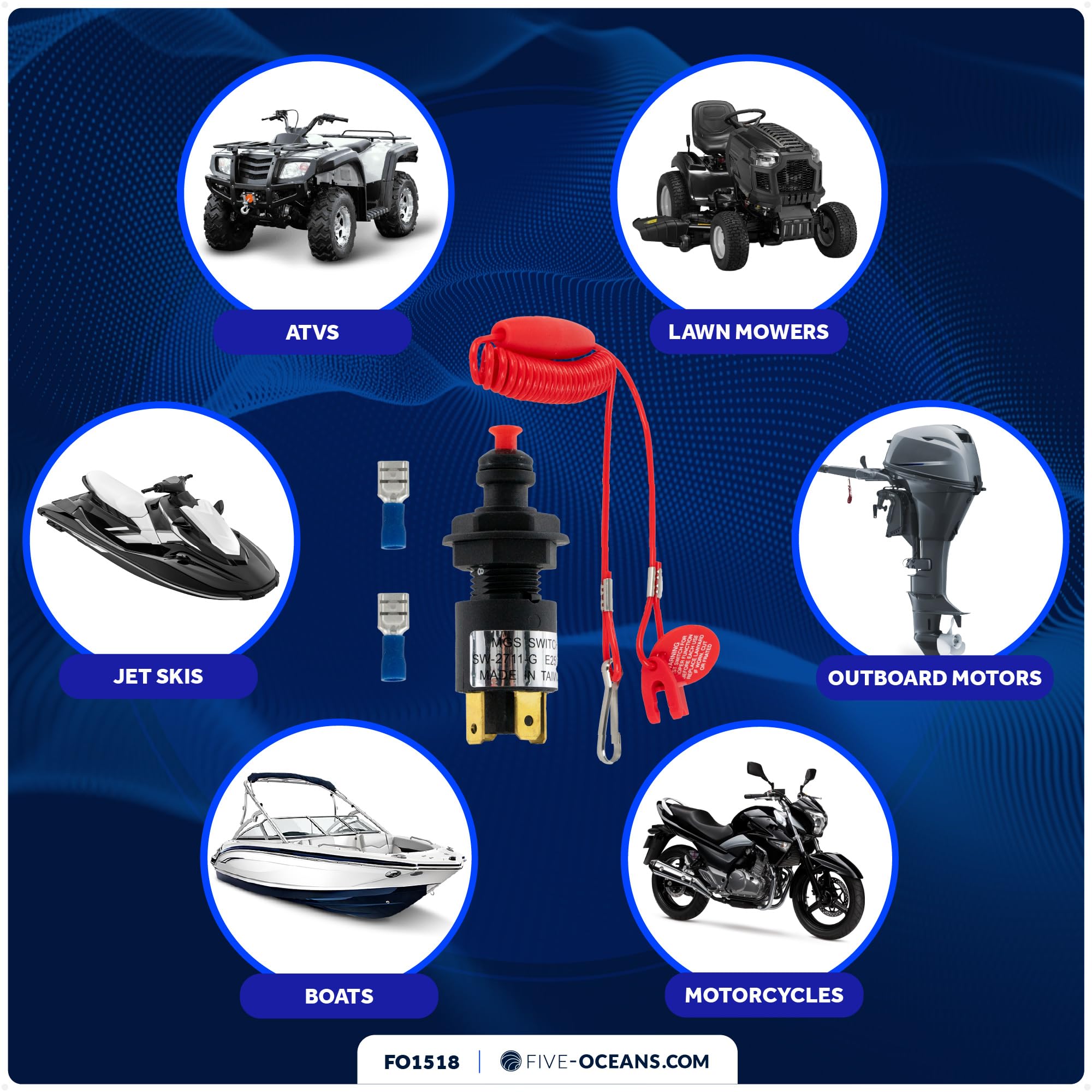 Five Oceans FO1518 12V DC kill switch for marine use