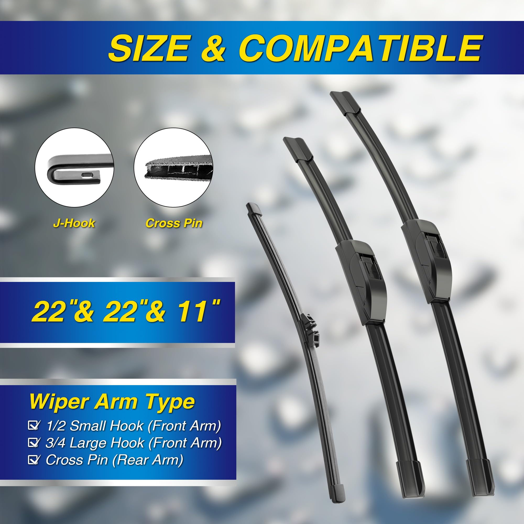 5 PLUS Expedition 22-inch passenger-side wiper blade for smooth rain clearance